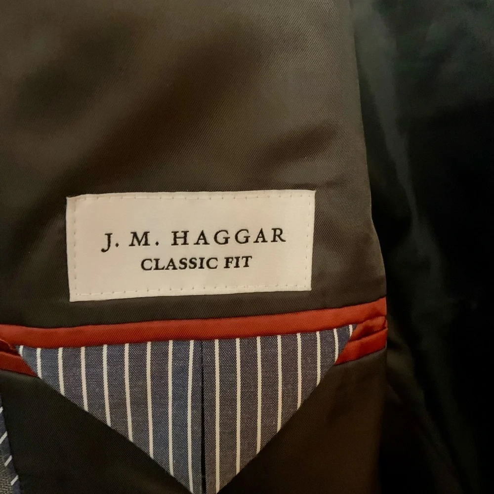 J.M. HAGGAR Men’s Gray‎ Heather Classic Fit Suit Jacket/Blazer 48 R